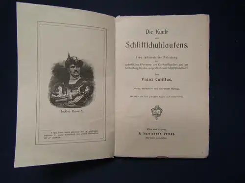 Califtus Die Kunst des Schlittschuhlaufens um 1890 Eiskunstlaufen Technik sf