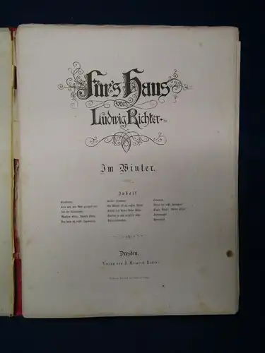 Richter Fürs Haus Im Winter um 1895 Gedichte Reime Erzählungen Belletristik js