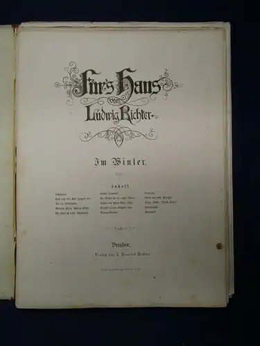 Richter Fürs Haus Im Winter um 1895 Gedichte Reime Erzählungen Belletristik js