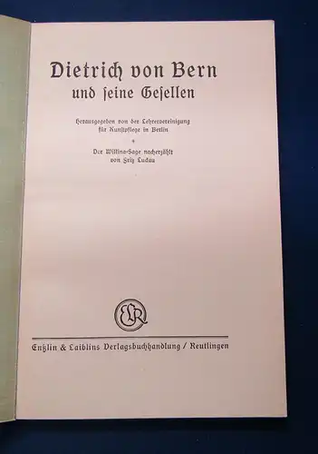 Luckau Dietrich von Bern und seine Gesellen o.J. Sagenfigur Hildebrandslied js