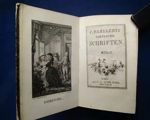 C. F. Gellerts Poetische Schriften 3. & 4. Teil (von 4) 1792 Belletristik sf