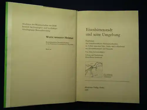 Werte der deutschen Heimat Eisenhüttenstadt und seine Umgebung 1986 Spree js