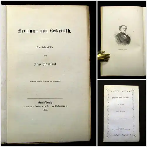 Kopstadt Hermann von Beckerath Ein Lebensbild 1875 Belletrisik Literatur mb