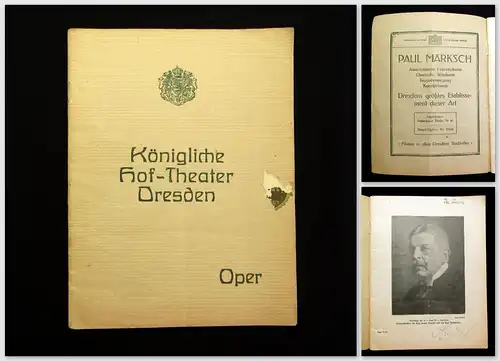 Königliche Hoftheater Dresden Oper um 1925 Geschichte Gesellschaft mb