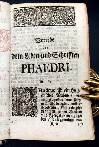 Phaedrus; Leonhard; Nepos 1719/1717 Phaedri, des Kaysers Augusti Freygelassenen