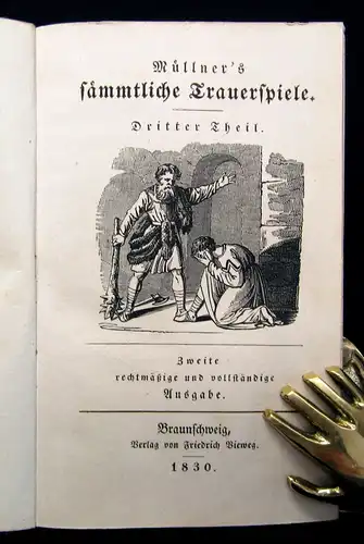 Müllner König Yngurd Trauerspiel in fünf Akten 1830 Vieweg Verlag Dramen js