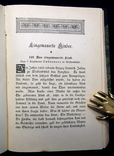 Voges Sagen aus dem Lande Braunschweig 1895 Mit 1 Karte Ortskunde Landeskunde js