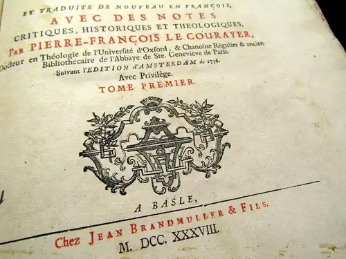 Sarpi, Paolo 1738 Historie de Concile de Trente...traduite de nouveau en ... am