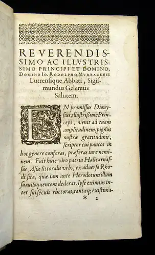 Dionysius; Sylburg 1615 Dionysii Halicarnassei scripta, quae extant, omnia,...am