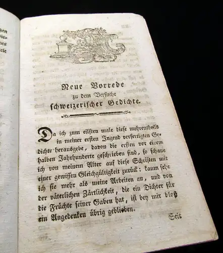 Albrechts von Haller Versuch schweizerische Gedichte 1778  js