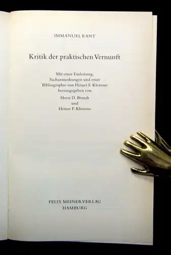 Brandt, Klemme Immanuel Kant 3 Bde. 2003 Kritik der Vernunft,Urteilskraft... js