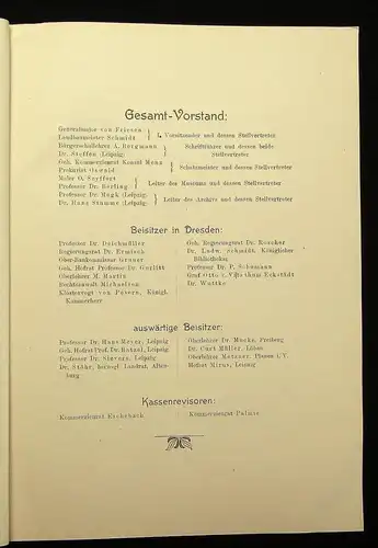 Jahres-Bericht des Vereins für sächs. Volksunde auf das Vereinsjahr 1899 1900 js