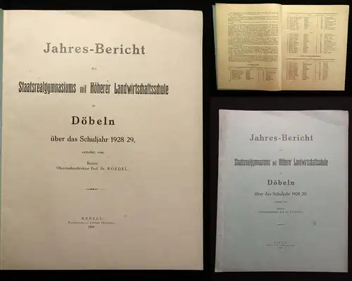Jahres-Bericht d. Staatsrealgymnasiums zu Döbeln über das Schuljahr 1928/29 1929