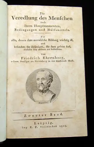 Ehrenberg, Friedrich 1805 Die Veredlung des Menschen nach ihren Hauptmomenten...