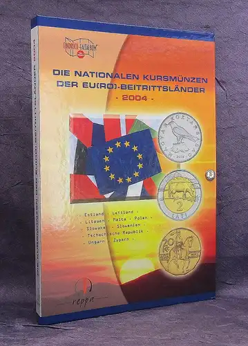 Die Nationalen Kursmünzen der EU-Beitrittsländer 2004 Folder mit 10 Sätzen js