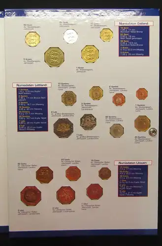 Die Nationalen Kursmünzen der EU-Beitrittsländer 2004 Folder mit 10 Sätzen js