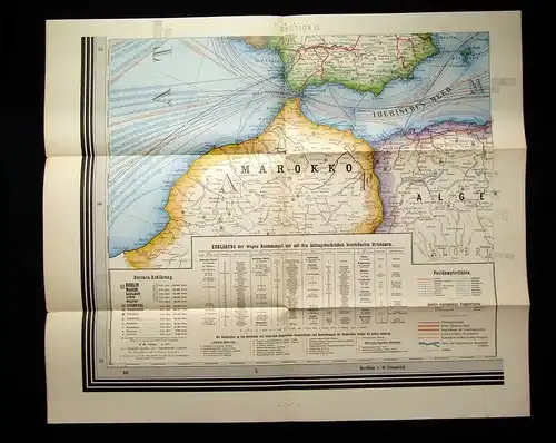 Karte Marokko, Algerien, Amsmis, Tetuan 1:35000000  1910 59 x 59cm Section 13  j