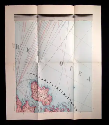 Karte Großbritannien, Irland, Wales 1:35 000000 1910 59 x 59cm Section 5  js