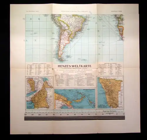 Henzes Weltkarte  Bismarck-Archipel, Deutsch Neu- Guinea,Kamerun Section 5 js