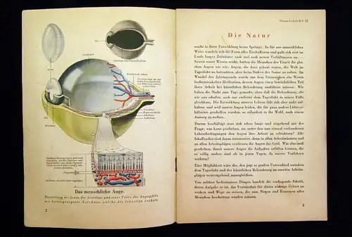 Osram Vom guten Sehen bei künstlicher Beleuchtung 1935 Altes Handwerk Technik mb