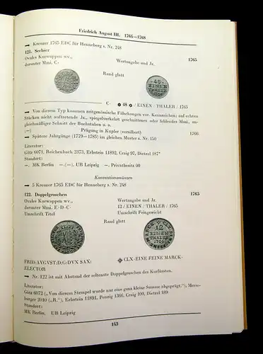 Buck Die Münzen des Kurfürstentums Sachsen 1763-1806 Geschichte mb
