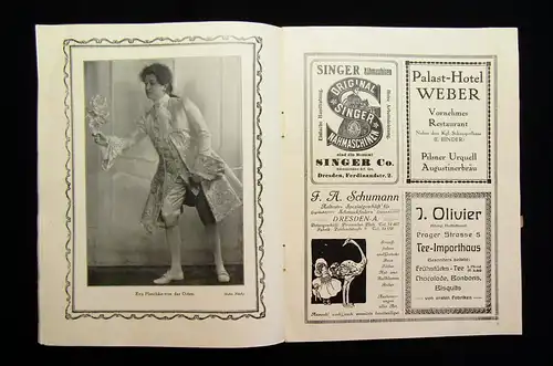 Programm-Verlag der Königlichen Hof-Theater Dresden Oper um 1920 Geschichte mb