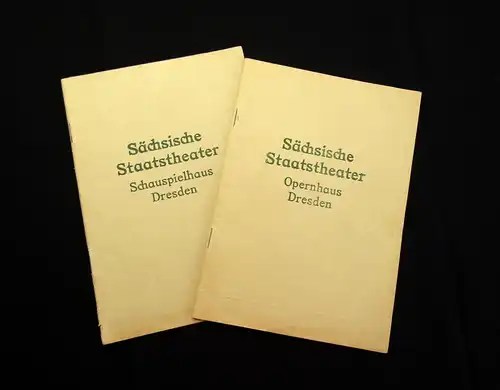 Programmverlag der Sächsischen Staatstheater Schauspielhaus Dresden um 1920