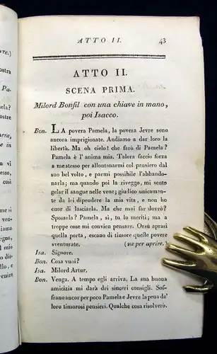 Pio Scelta Di Alcune Commedie Del Goldoni, per uso de´ Diletanti della 1806 js