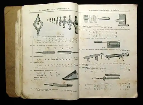 Katalog W. Schrimpf-Bauer Werkzeug-und Metallhandlung um 1920 WSB Frankfurt a.M.