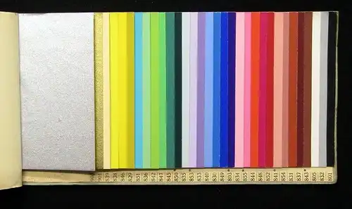 Musterbuch Dekorations-Papiere 1931 Kollektion Unübetroffene Qualität 32 Farben