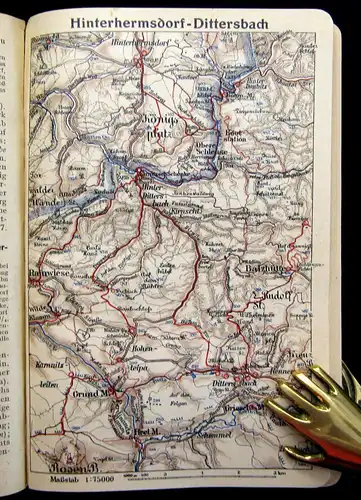 Schäfer Meinholds Führer  sächs.-böhmische Schweiz in 8 Touren um 1925 Guide mb