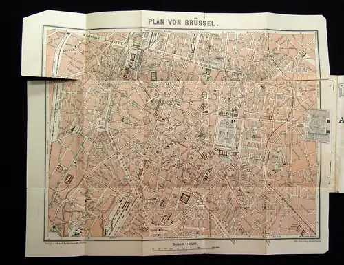 Grieben Reiseführer Brüssel und Antwerpen Bd. 84 1910/11 Touristenführer Guide m