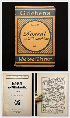 Grieben Reiseführer Kassel und Wilhelmshöhe Bd. 156 1927 Touristenführer Guide m