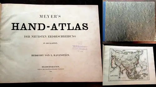 Meyer 1866 Meyers Hand-Atlas der neuesten Erdbeschreibung, Atlas, Weltkarten am