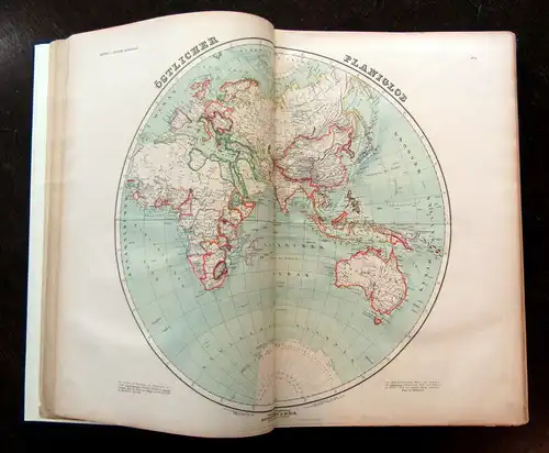 Kiepert 1896 Kieperts Grosser Hand-Atlas Weltkarten, Geographie am