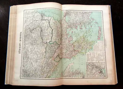 Kiepert 1896 Kieperts Grosser Hand-Atlas Weltkarten, Geographie am