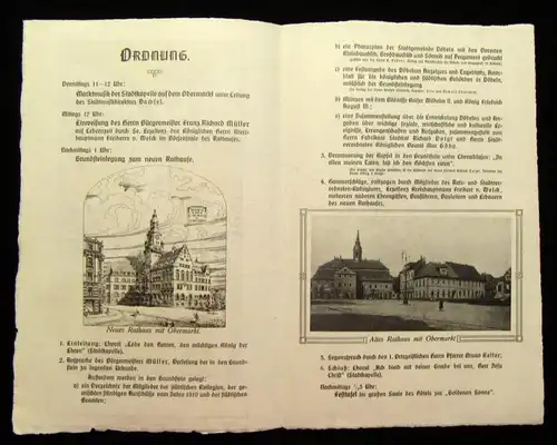 Müller Zur Feier der Grundsteinlegung des neuen Rathauses Döbeln 30.Mai 1910 js