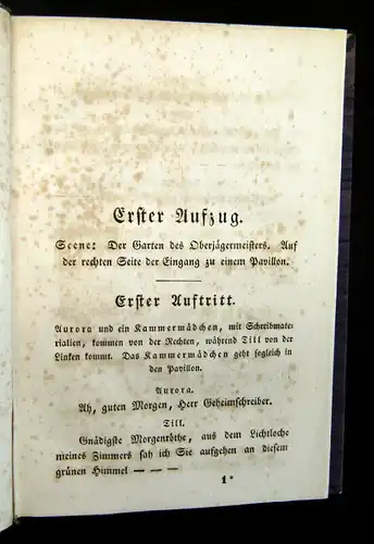 Raupach, Ernst 1833 Das Sonett. Lustspiel in drei Aufzügen Belletristik