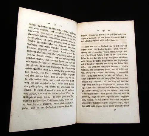 Schmidt-Phiseldeck 1827 Ueber meinen Austritt aus dem herzoglichen ... Recht am