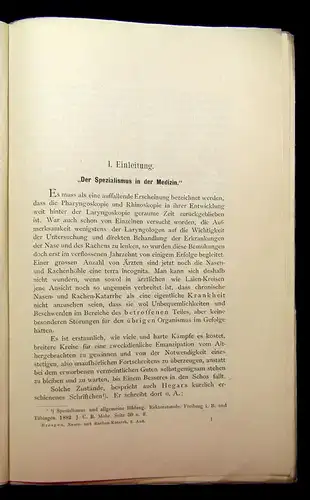 Bresgen Der chronische Nasen-u. Rachen-Katarrh 1883 Wissen Medizin  mb