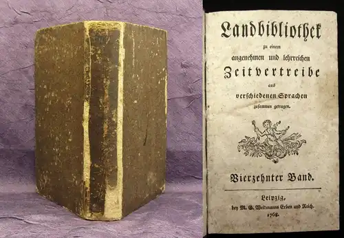 Landbibliothek zu einem angenehmen und lehrreichen Zeitvertreibe 14 Bd. 1768 js