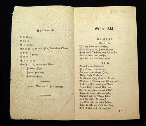 Kind Das Nachtlager zu Granada Oper in zwei Akten um 1880 Musik Theater mb