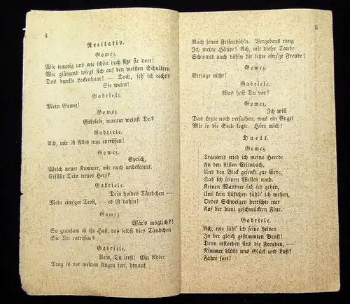 Kind Das Nachtlager zu Granada Oper in zwei Akten um 1880 Musik Theater mb