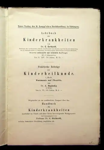 Soltmann Über die Behandlung der wichtigsten Magen-Darmkrankh. d. Säuglings 1881