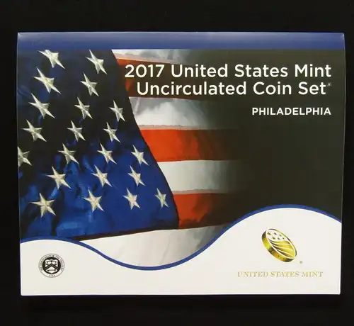 US-Kursmünzensatz 2017 United States Mint Uncirculated Coin Set Philadelphia js