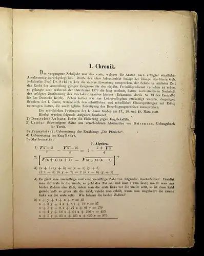 Prietzel 4. Jahresbericht Realschule II. Ordnung zu Löbau i. S. 1880 Wissen mb