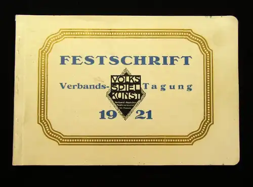 Festschrift Verbands- Tagung 1921 Dresden Sachsen Saxonica Führer  js