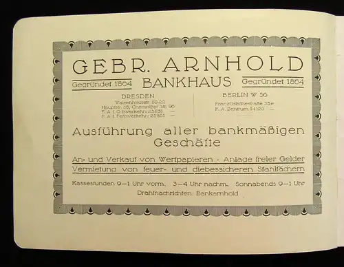 Festschrift Verbands- Tagung 1921 Dresden Sachsen Saxonica Führer  js