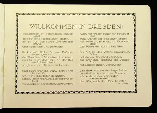 Festschrift Verbands- Tagung 1921 Dresden Sachsen Saxonica Führer  js