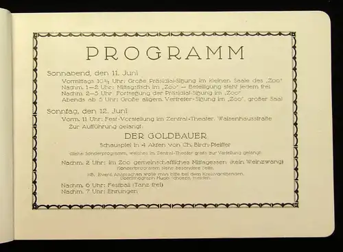 Festschrift Verbands- Tagung 1921 Dresden Sachsen Saxonica Führer  js